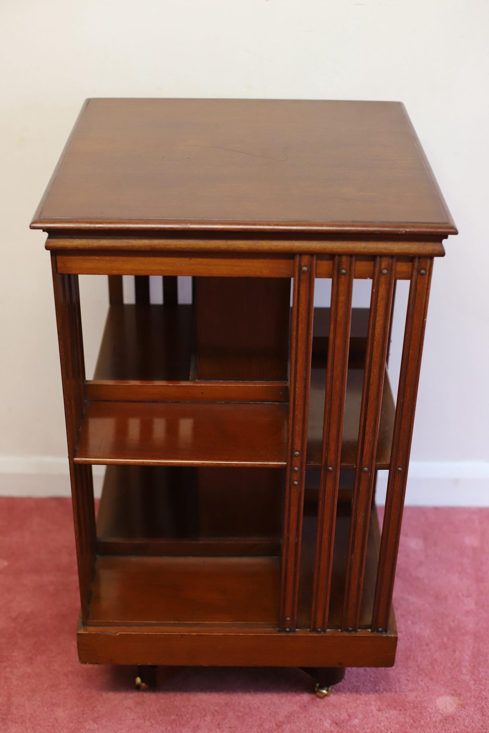 20th Century Antique Edwardian Revolving Bookcase  For Sale