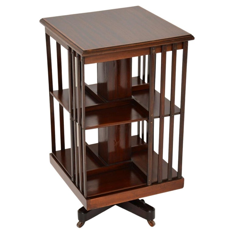 Antique Edwardian Revolving Bookcase at 1stDibs