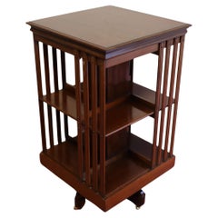 Antique Edwardian Revolving Bookcase