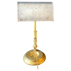 Used Edwardian Rise & Fall Bankers Desk Lamp.