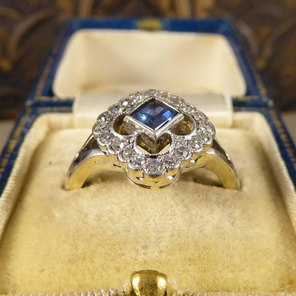 Antique Edwardian Sapphire and Diamond Ring in 18 Carat Gold 6