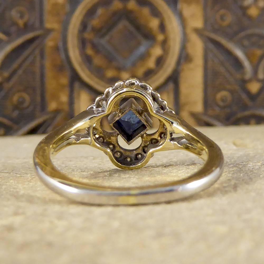 Women's Antique Edwardian Sapphire and Diamond Ring in 18 Carat Gold