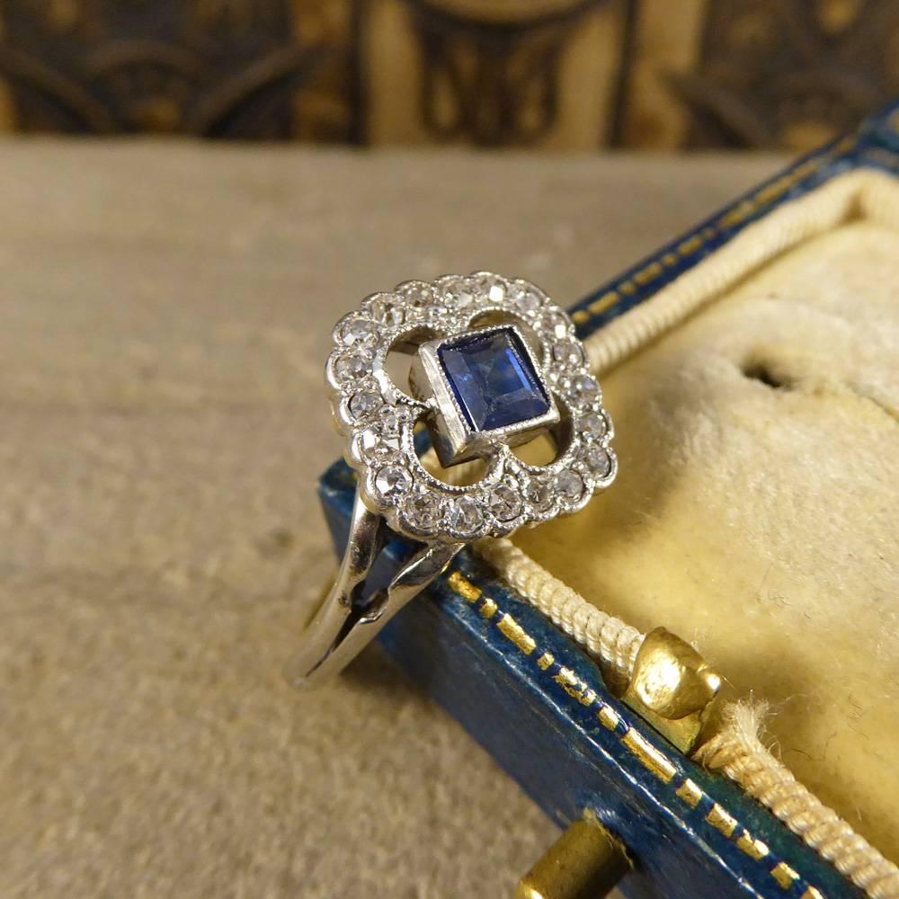 Antique Edwardian Sapphire and Diamond Ring in 18 Carat Gold 5