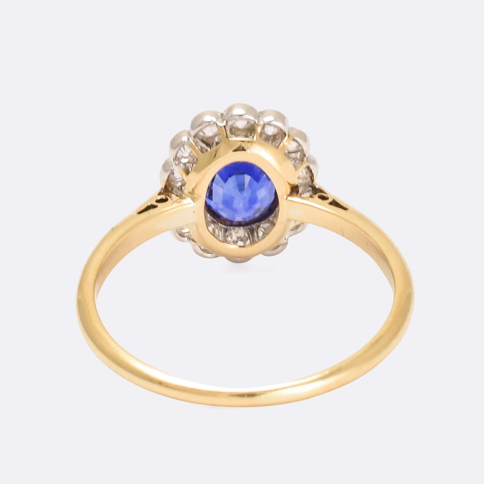 sapphire daisy ring