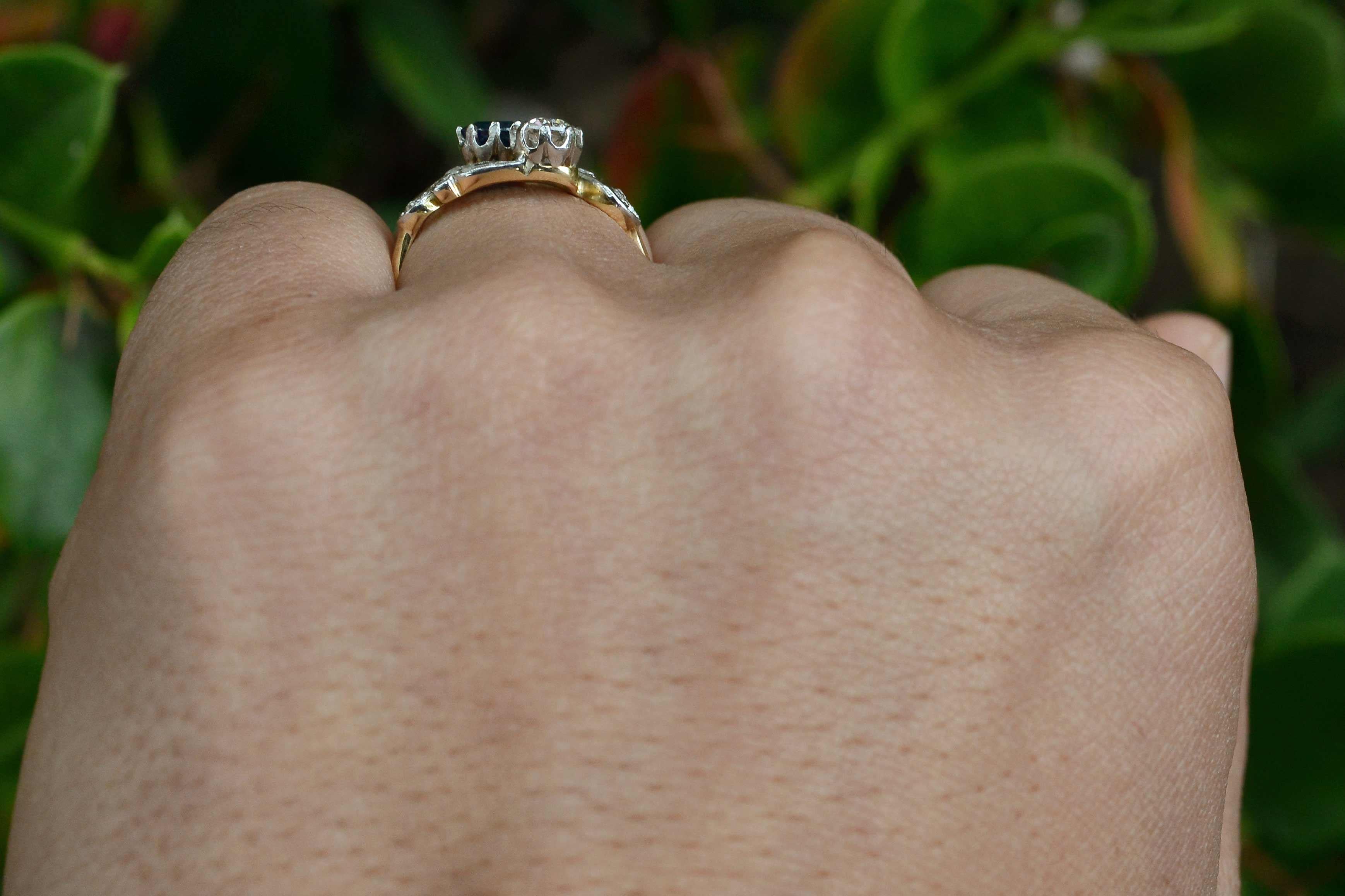 2 stone sapphire ring