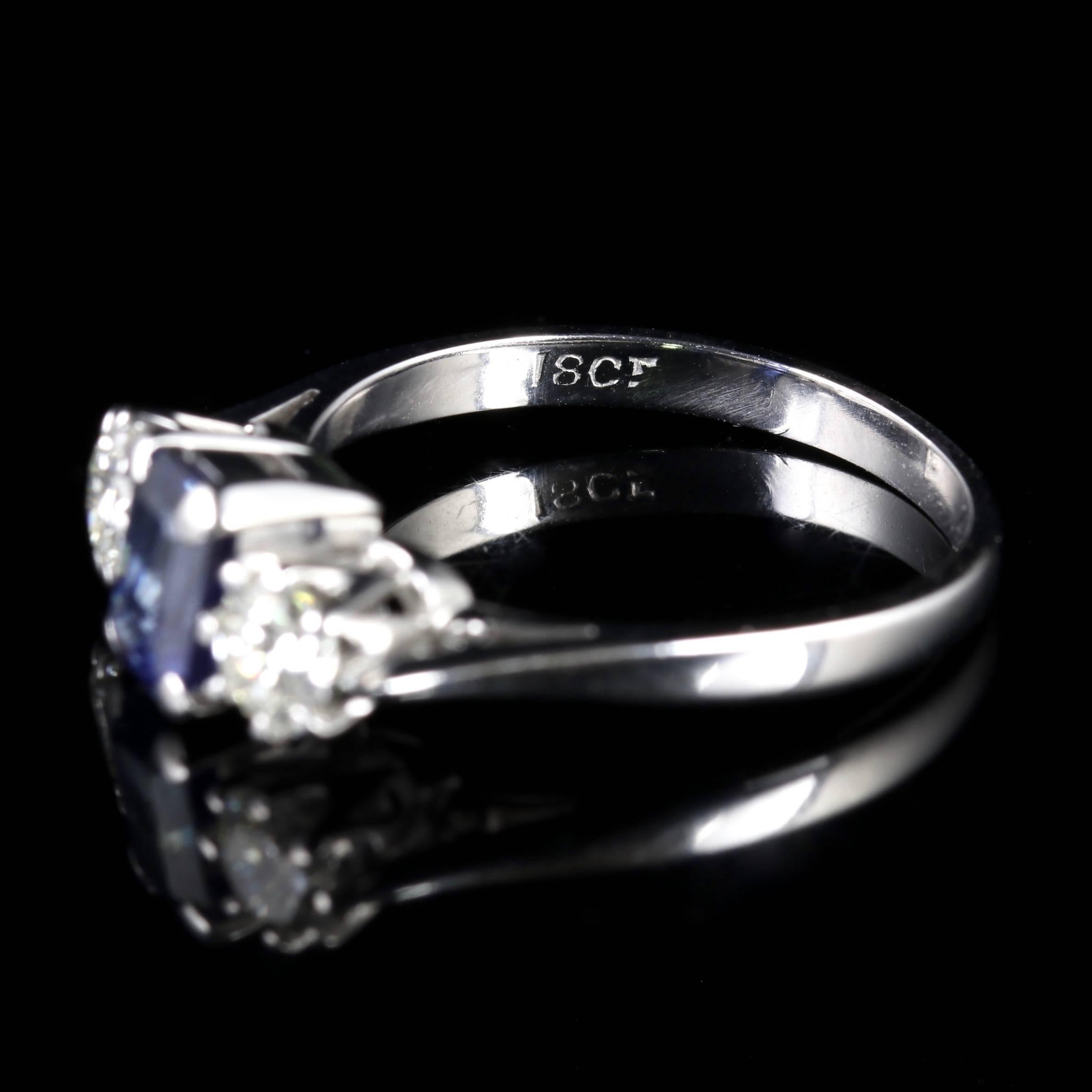 sapphire diamond trilogy ring