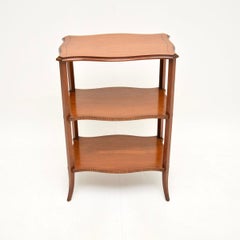 Antique Edwardian Satinwood Etagere / Side Table
