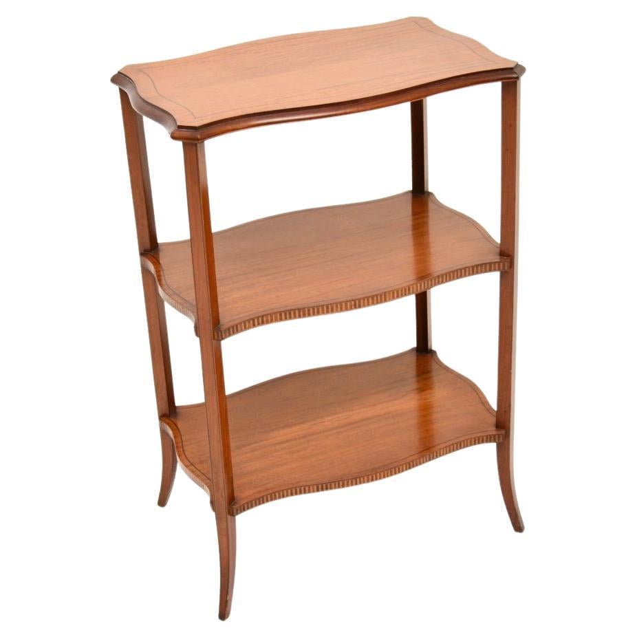 Antike edwardianische Etagere/Beistelltisch aus Seidenholz im Angebot
