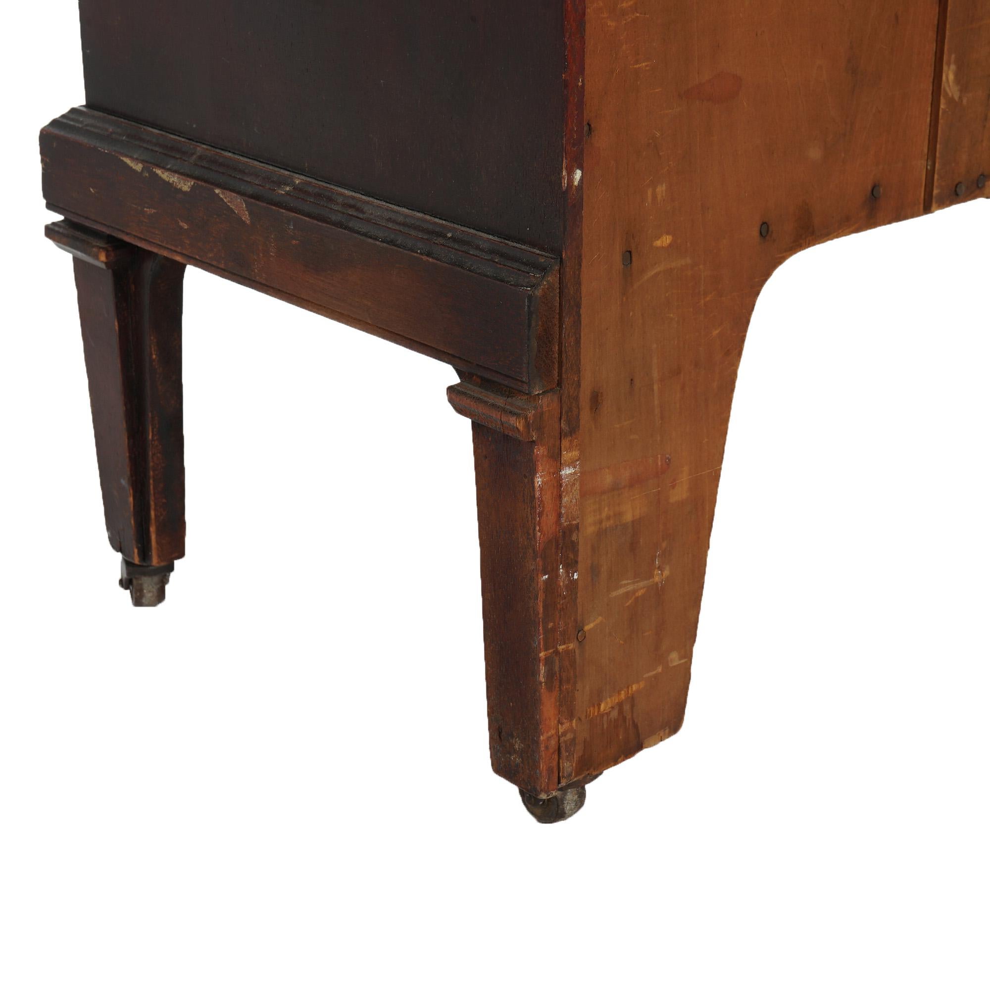 Antique Edwardian Satinwood Inlaid Mahogany Two-Door Bookcase C1910 8