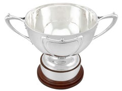 Antique Edwardian Art Nouveau Scottish Sterling Silver Presentation Bowl