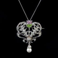 Antique Edwardian Scottish Suffragette Pendant Necklace, circa 1915