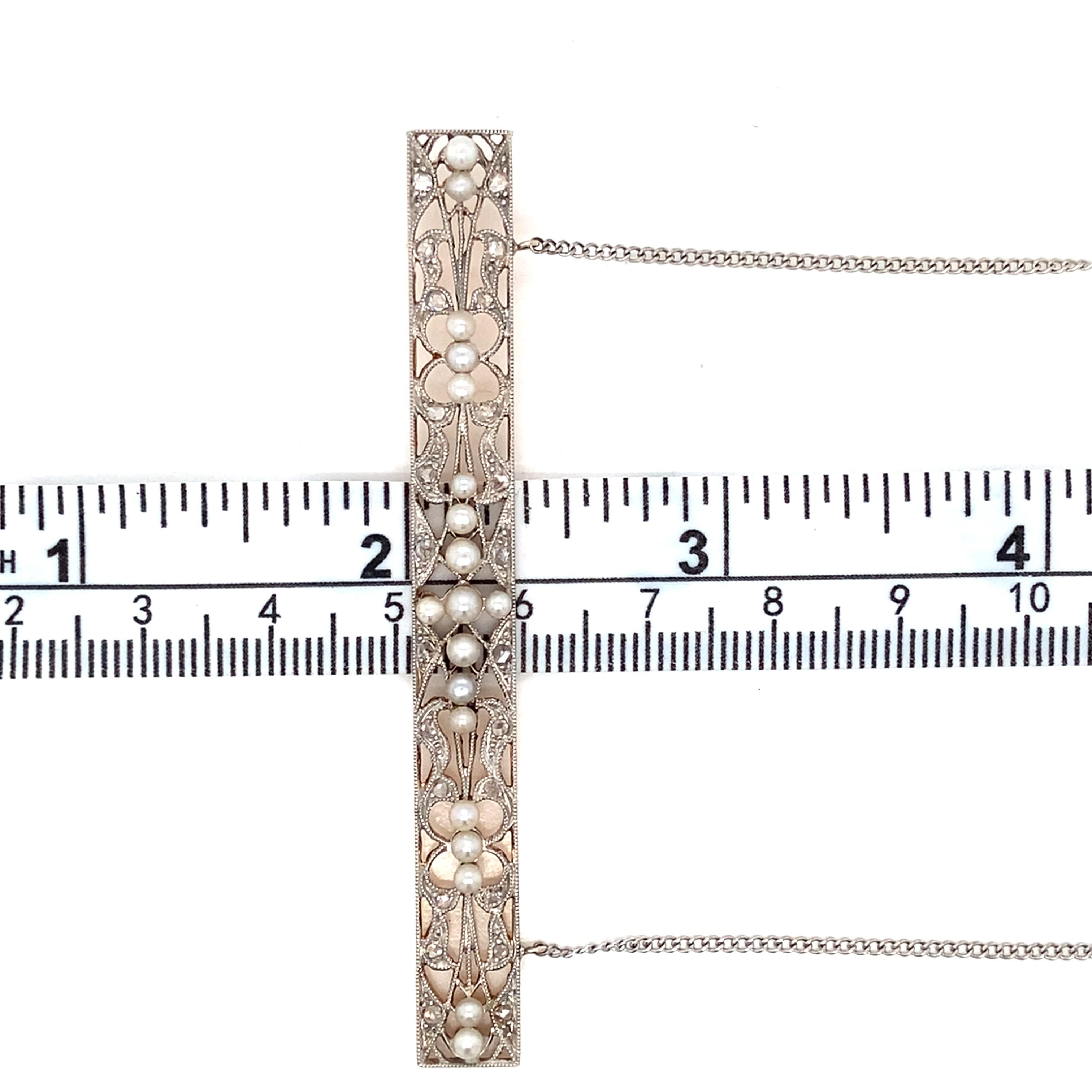 Antica collana di conversione con perle e diamanti di epoca edoardiana Circa 1900-1910 In condizioni buone in vendita a Towson, MD