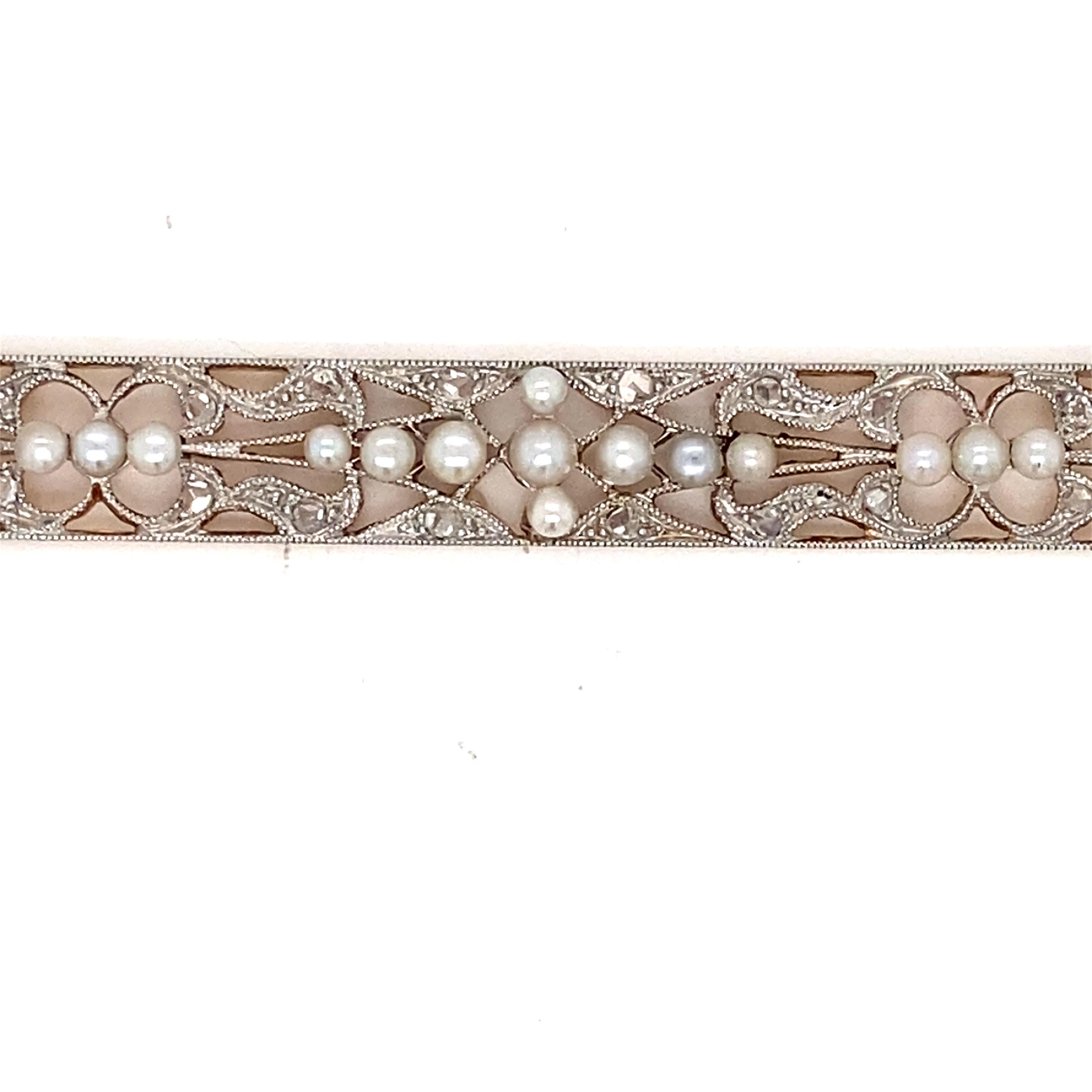 da uomo o donna Antica collana di conversione con perle e diamanti di epoca edoardiana Circa 1900-1910 in vendita