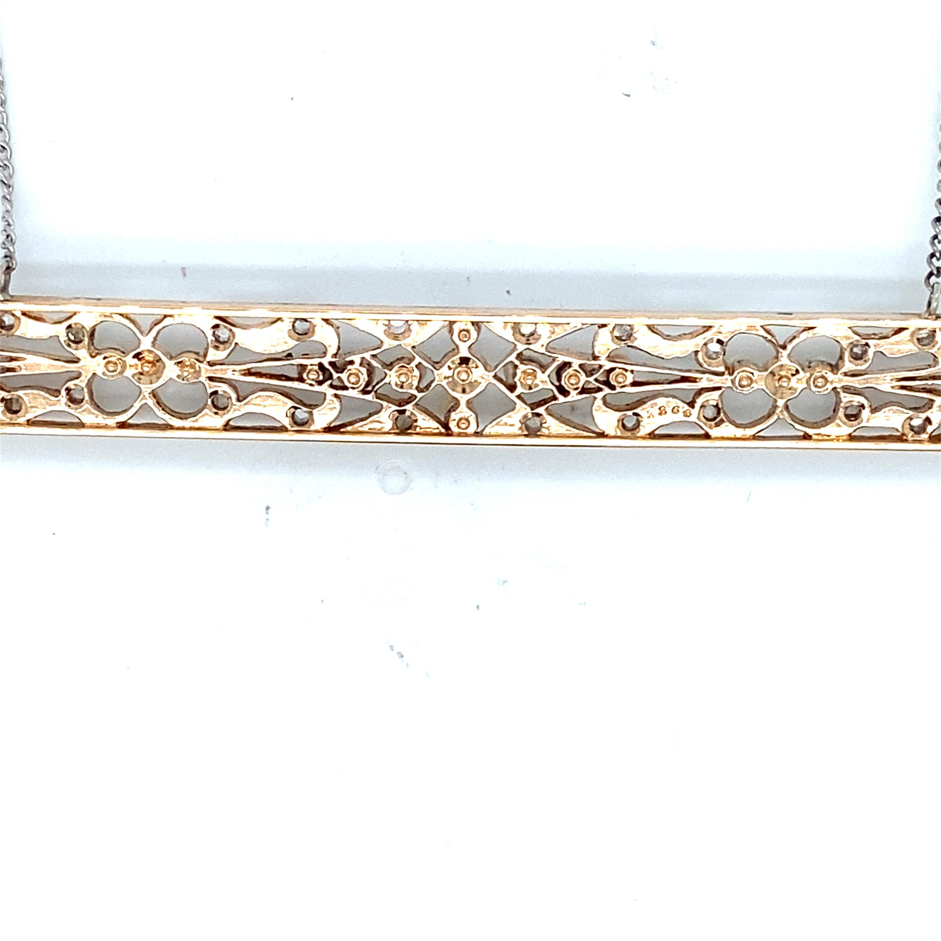 Antica collana di conversione con perle e diamanti di epoca edoardiana Circa 1900-1910 in vendita 1