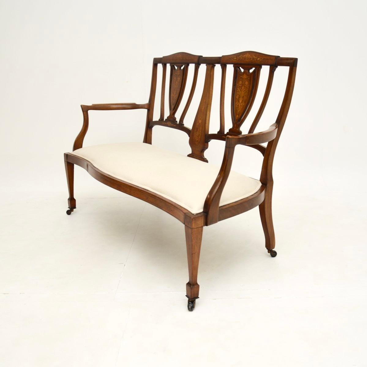 Britannique Ancienne banquette Edwardienne en vente