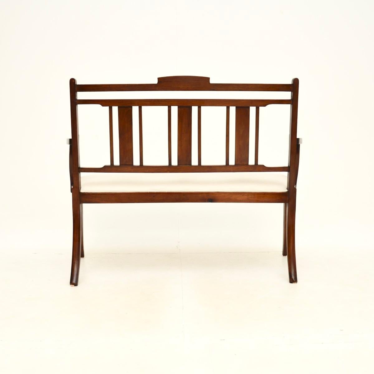 Fabric Antique Edwardian Settee