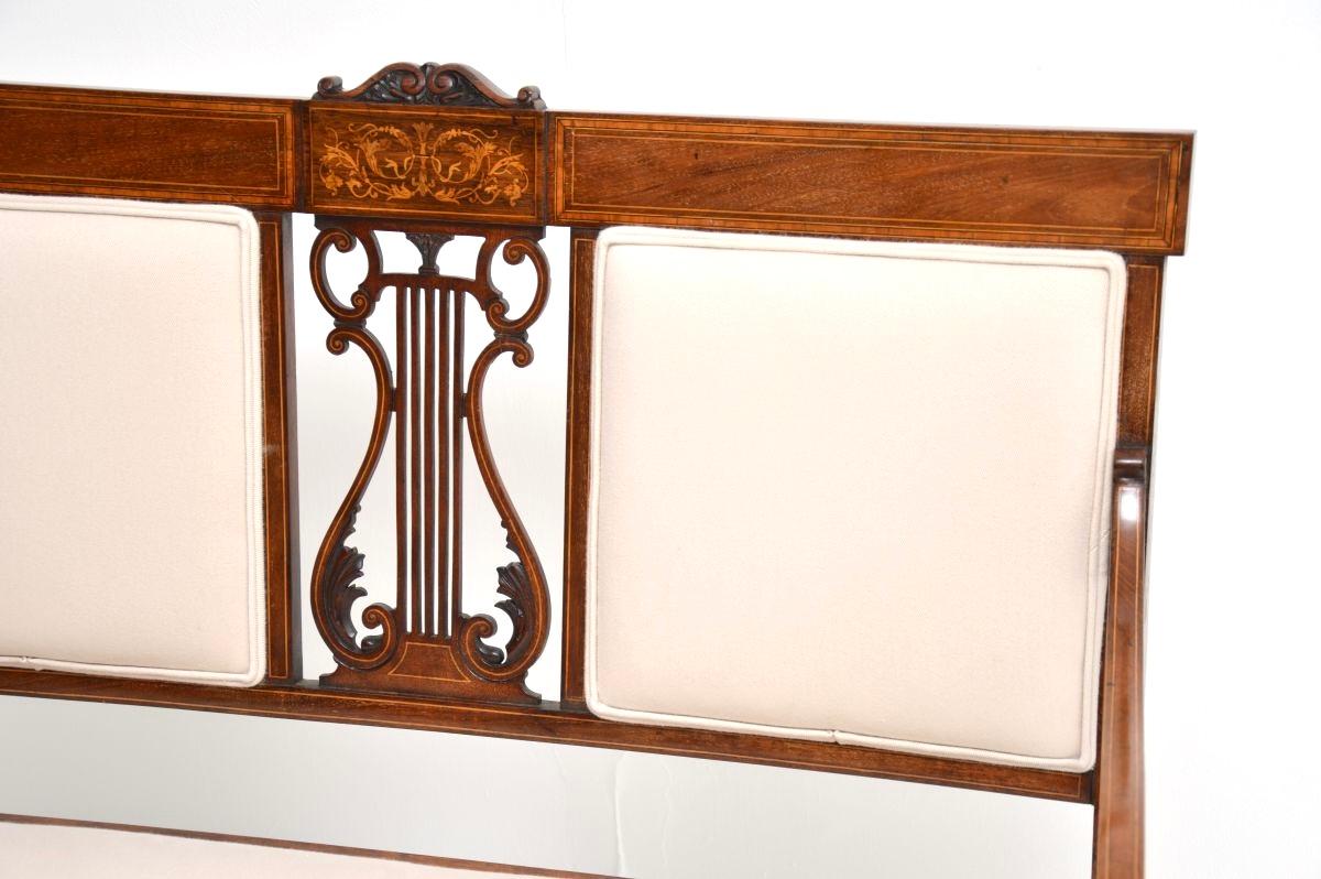 Coton Canapé ancien de style édouardien en vente