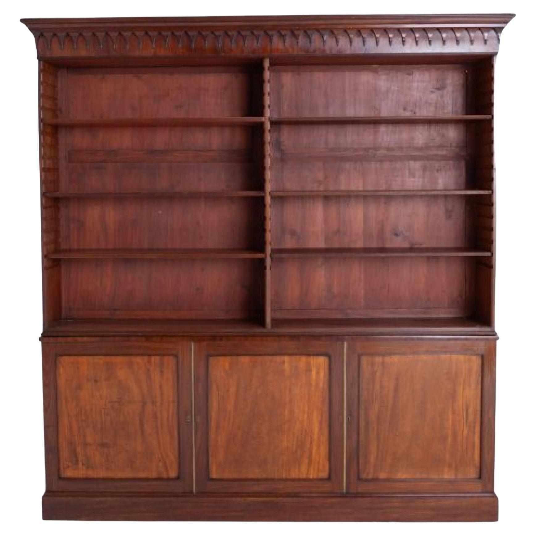 Regency Open Bookcase - Antique Mahogany Bookcases