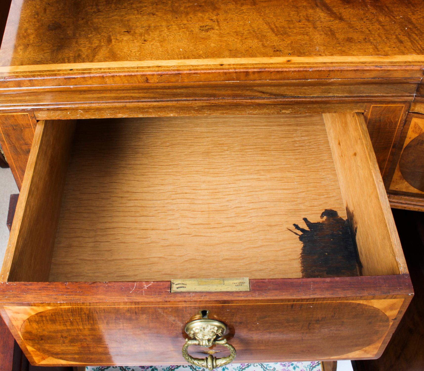 Antique Edwardian Sheraton Revival Mahogany Sideboard 19th Century For Sale 7