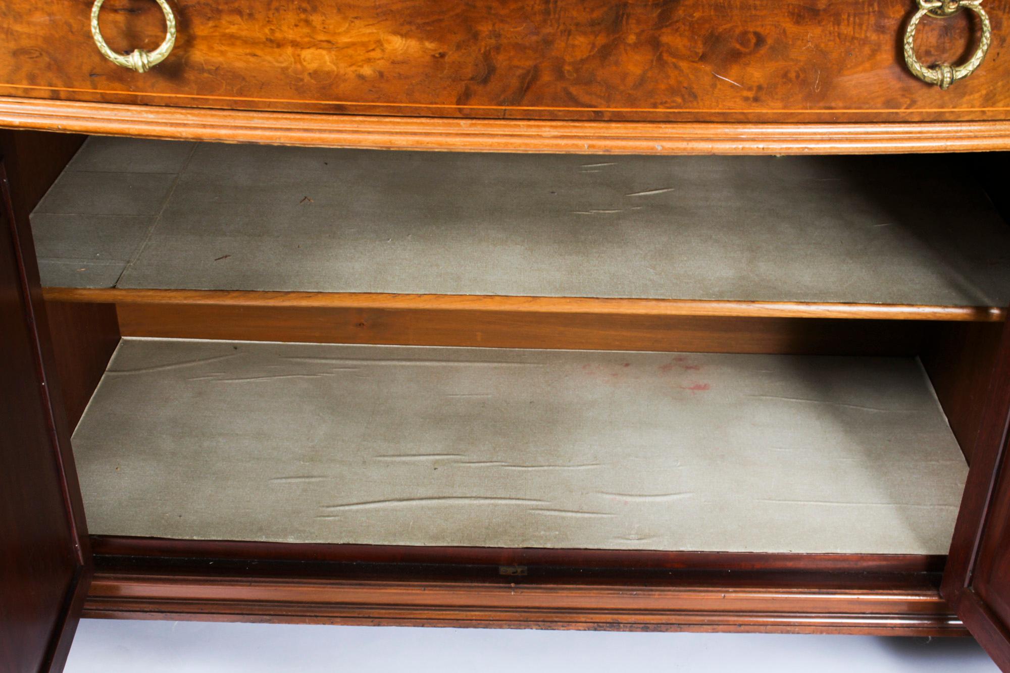 Antique Edwardian Sheraton Revival Mahogany Sideboard 19th Century For Sale 11