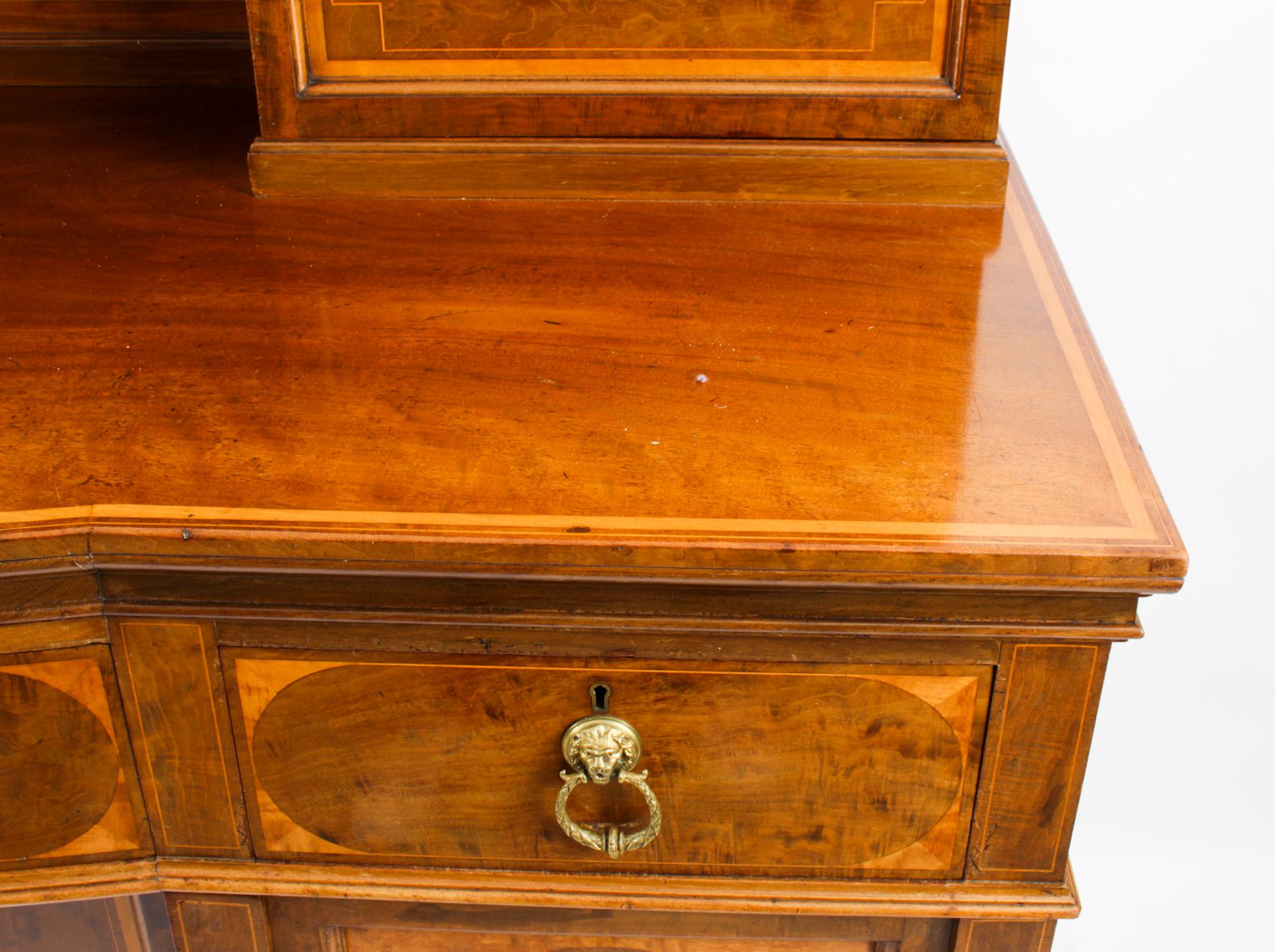 Antique Edwardian Sheraton Revival Mahogany Sideboard 19th Century In Good Condition For Sale In London, GB