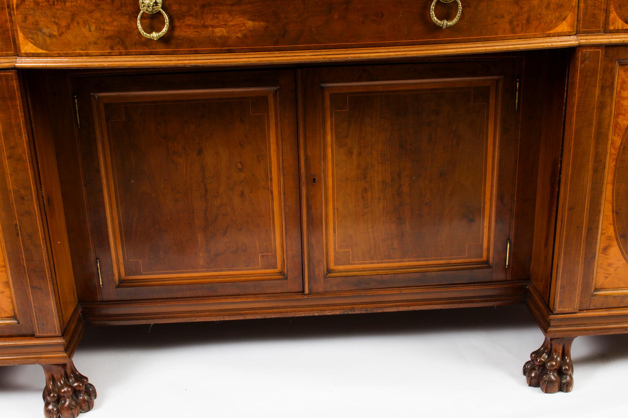 Antique Edwardian Sheraton Revival Mahogany Sideboard 19th Century For Sale 3