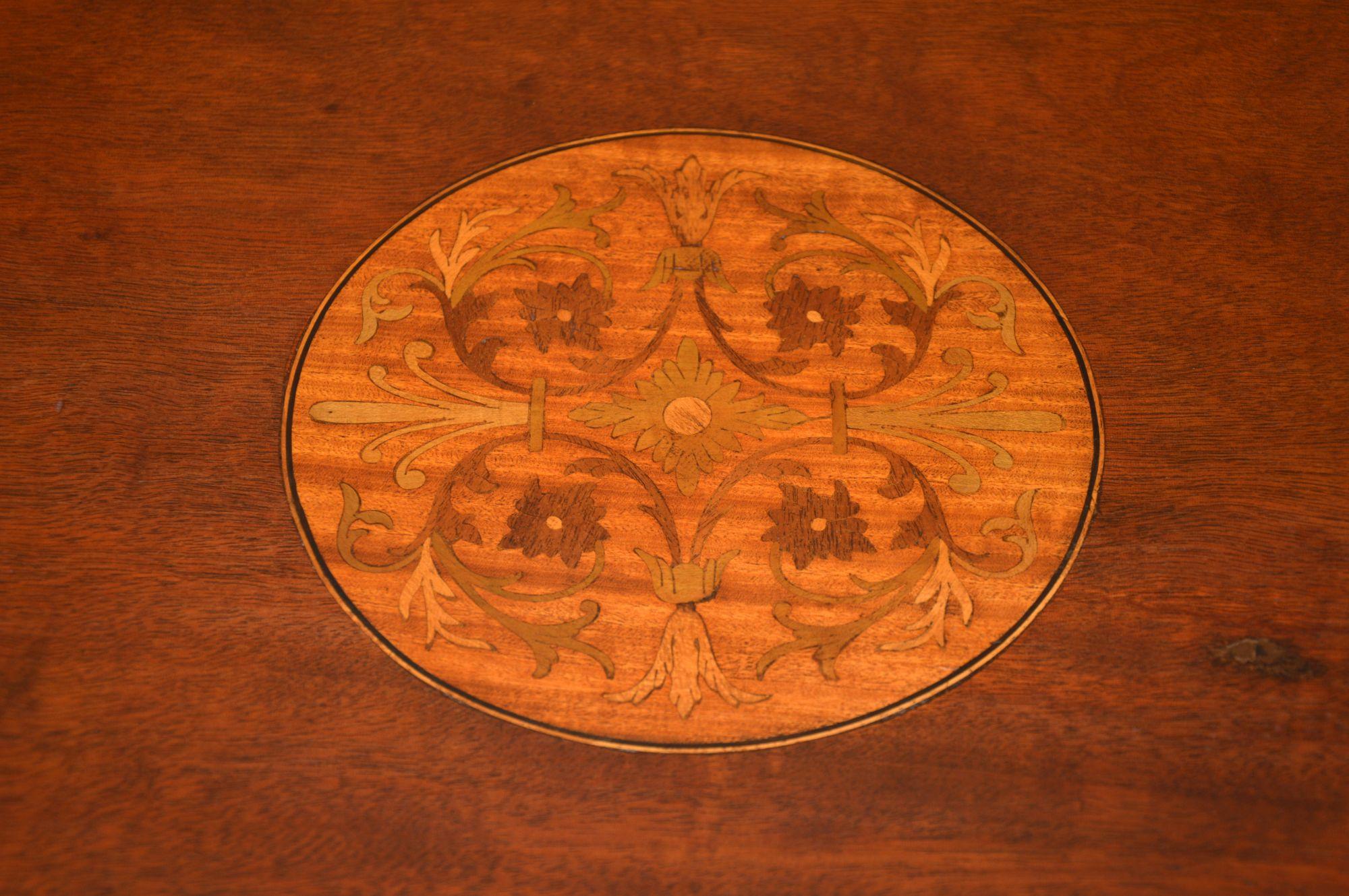 Inlay Antique Edwardian Side Table For Sale