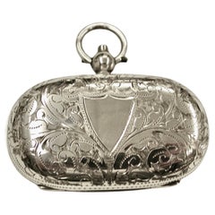 Antique Edwardian Silver Double Sovereign Case Dated 1903 Chester Thomas Bishton