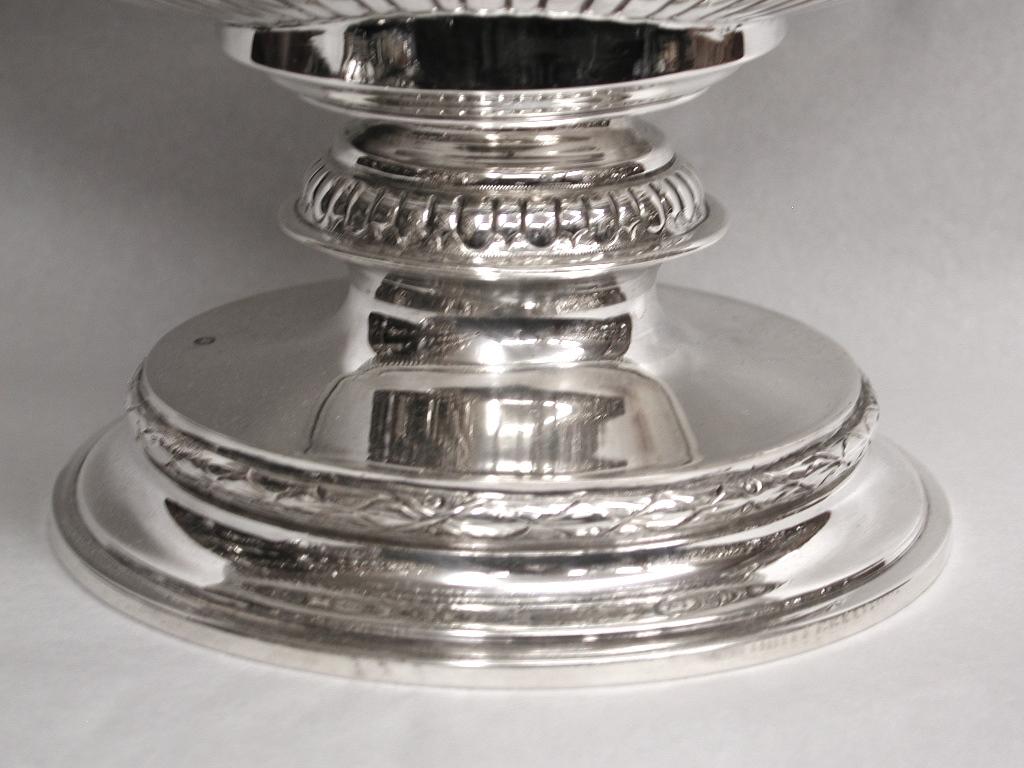 Early 20th Century Antique Edwardian Silver Embossed Fruit Comport, 1907