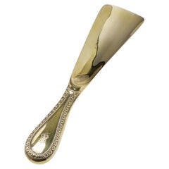 Antique Edwardian Silver Gilt Shoehorn by Drew & Sons, Piccadilly Circus