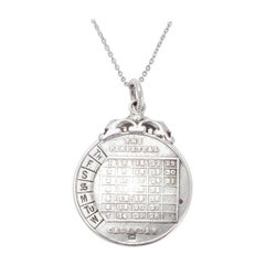 Antique Edwardian Silver Perpetual Calendar Pendant