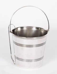 Antique Edwardian Silver Plate Ice Pail Bucket Tongs By Dawson C1900