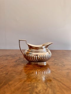 Antique Edwardian silver plate three piece tea set