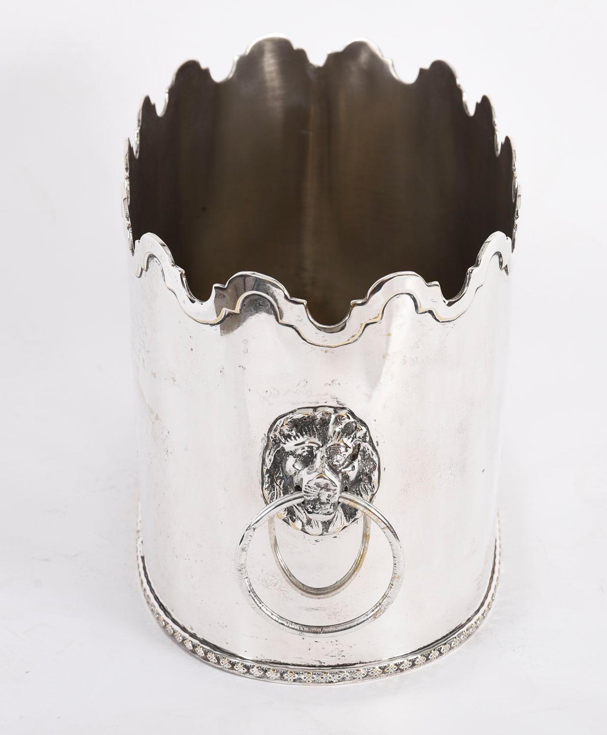 Antique Edwardian Silver Plate Wine Cooler 20th Century For Sale 6