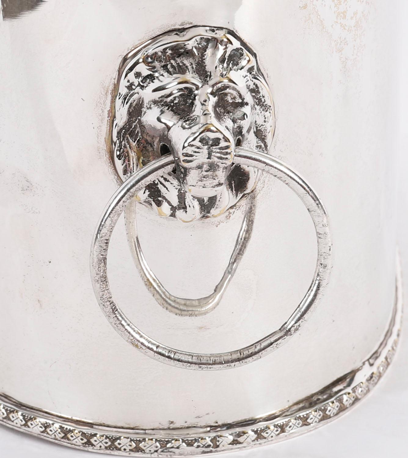Antique Edwardian Silver Plate Wine Cooler 20th Century For Sale 3