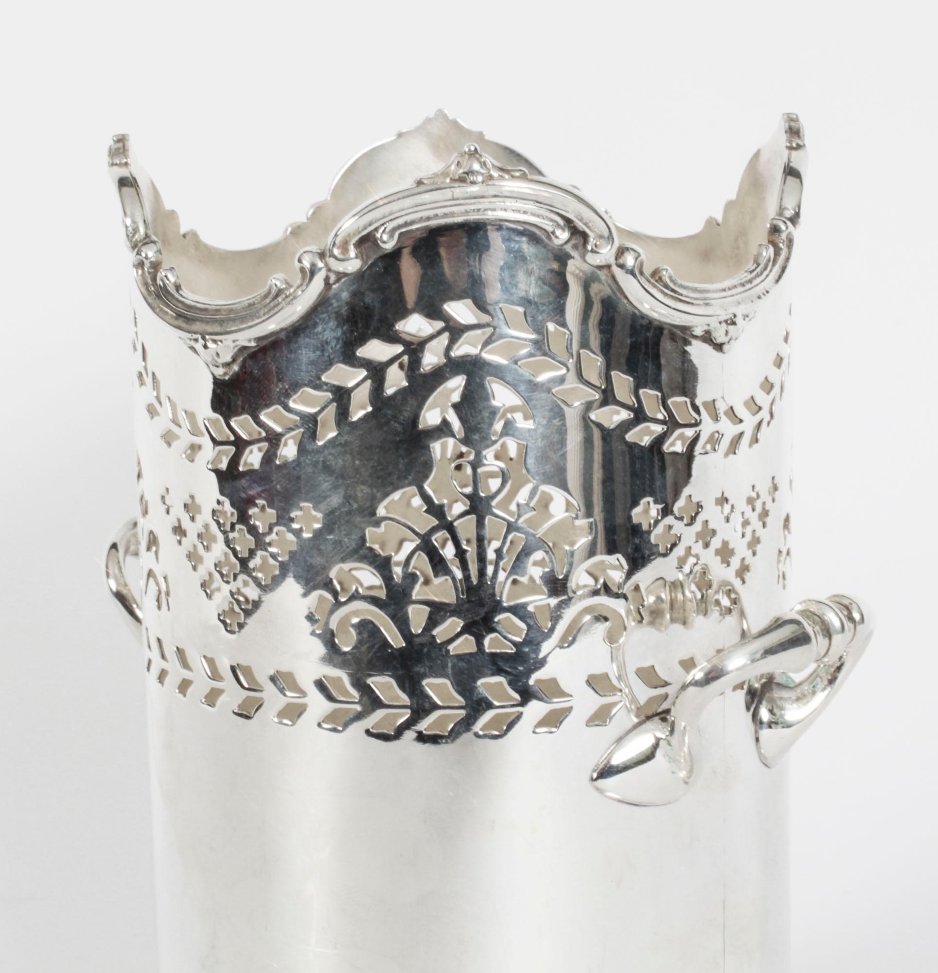 Antique Edwardian Silver Plated Bottle Holder Henry Wilkinson, 19th Century 5