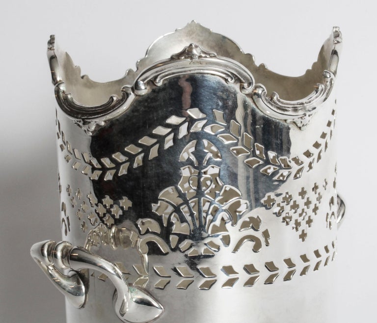 Antique Edwardian Silver Plated Bottle Holder Henry Wilkinson, 19th