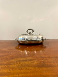 Antique Edwardian Silver Plated Entrée Dish