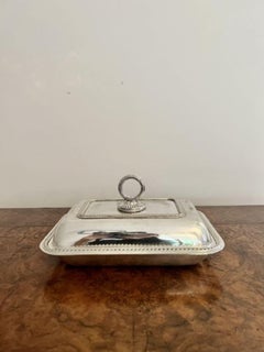 Antique Edwardian silver plated entree dish