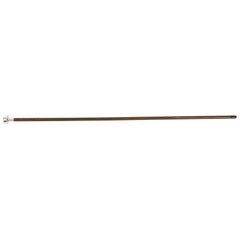Antique Edwardian Silver Plated Malacca Walking Stick Cane, 19th Century