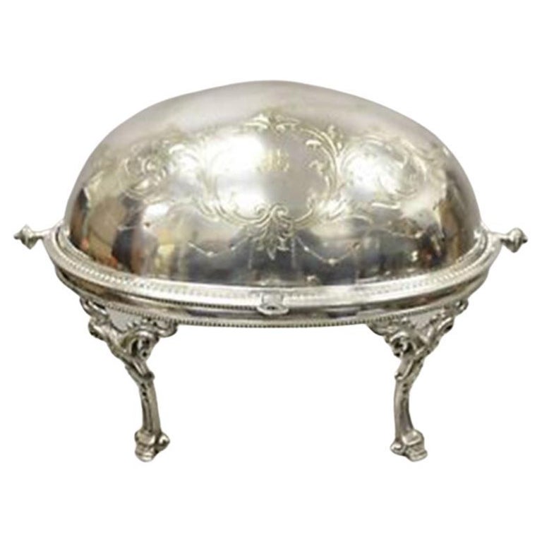 Chauffe-plat Métal Argenté Avec Réchaud Articulé – Occasion