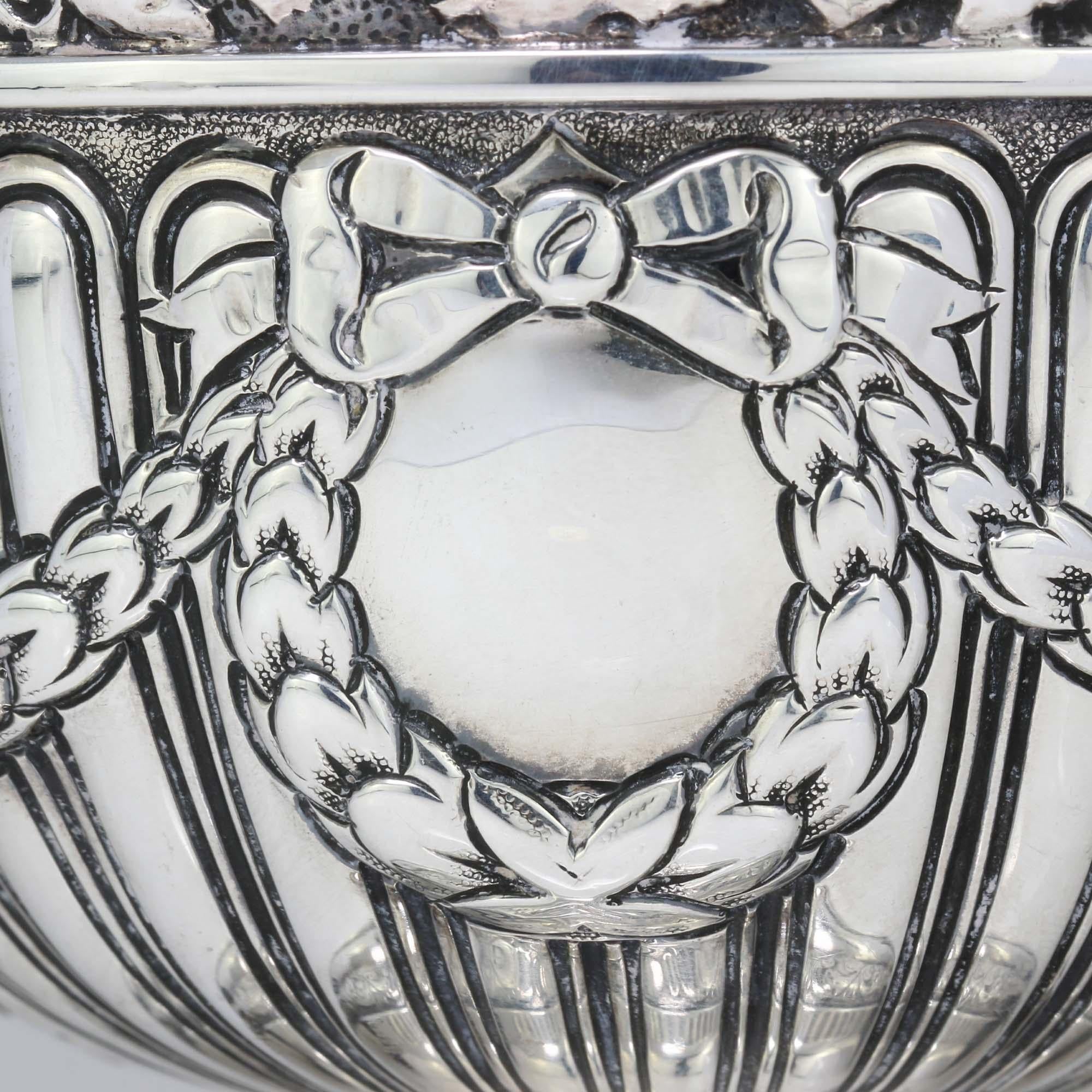 Antique Edwardian Silver Trophy with Two Handles, London, 1904 4