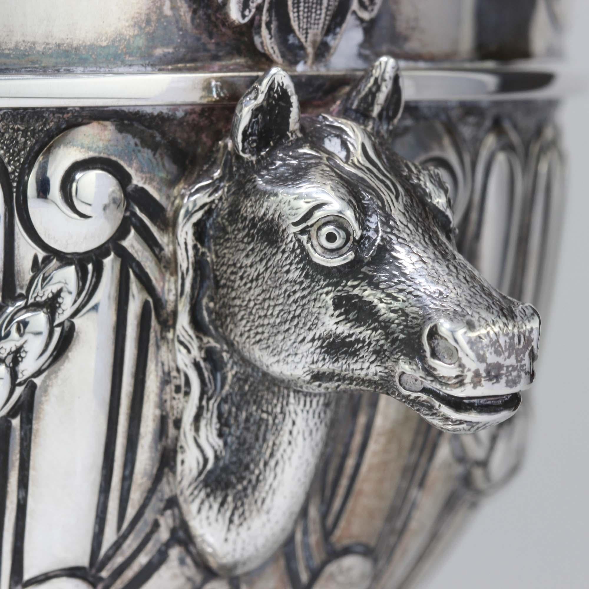 Antique Edwardian Silver Trophy with Two Handles, London, 1904 5