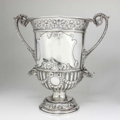 Antique Edwardian Silver Trophy with Two Handles, London, 1904