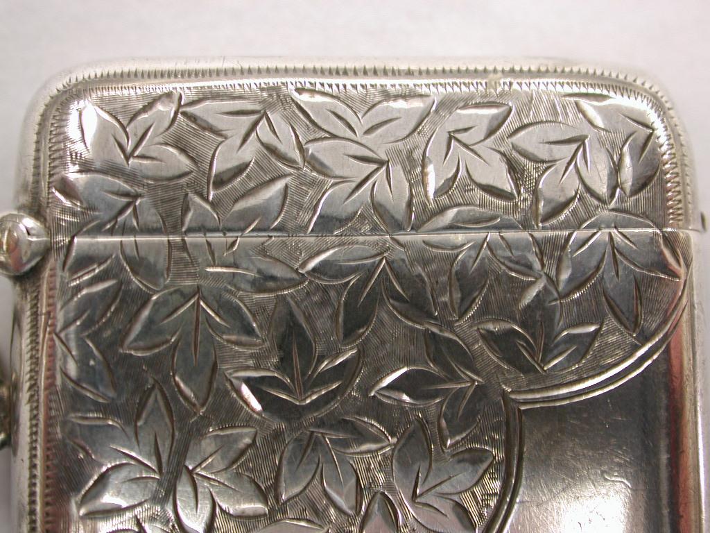 Antique Edwardian Silver Vesta Case Dated 1902, Henry Griffiths and Sons In Good Condition In London, GB