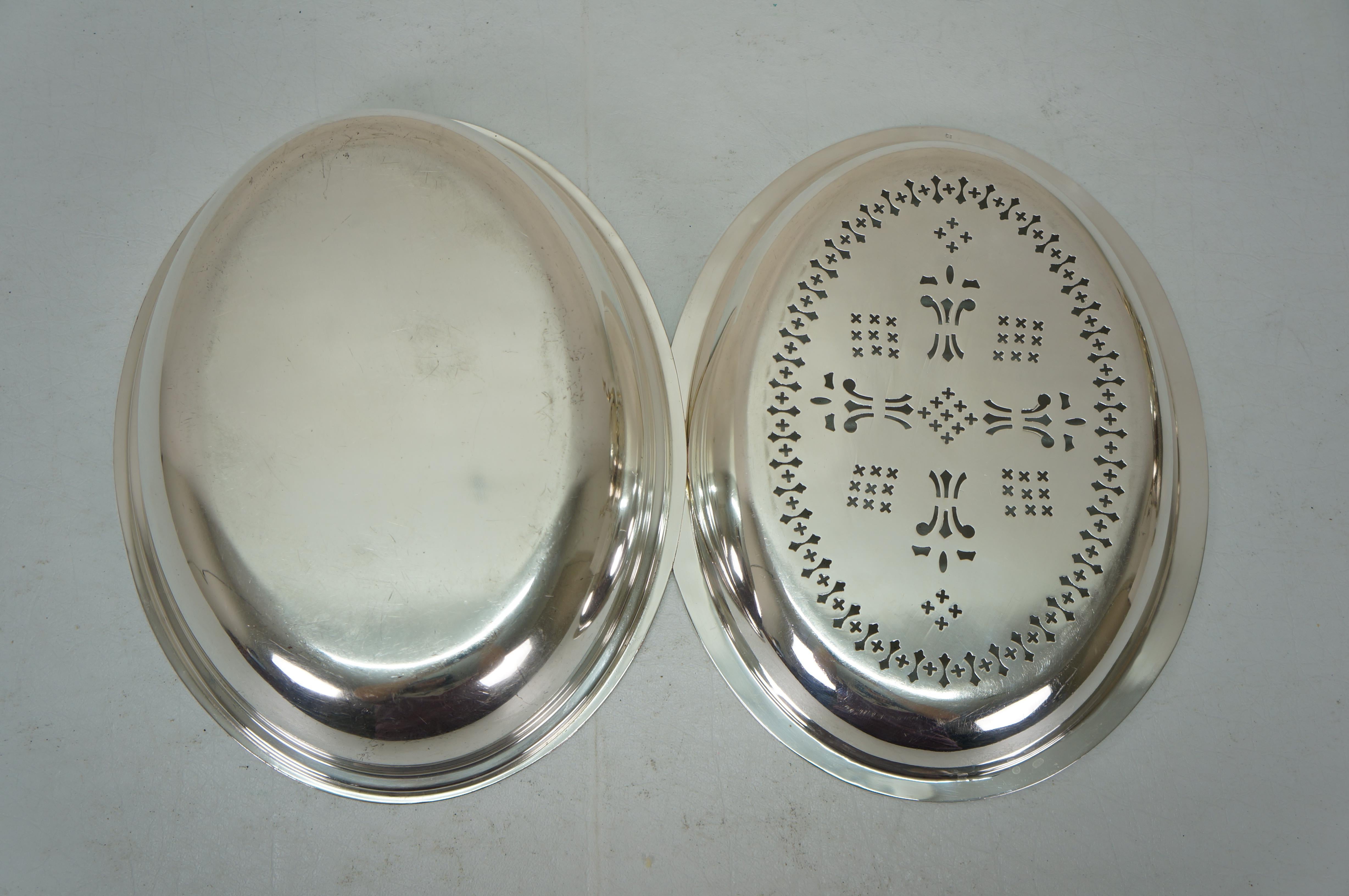 Antique Edwardian Silverplate Revolving Domed Chafing Dish Server Warmer 14