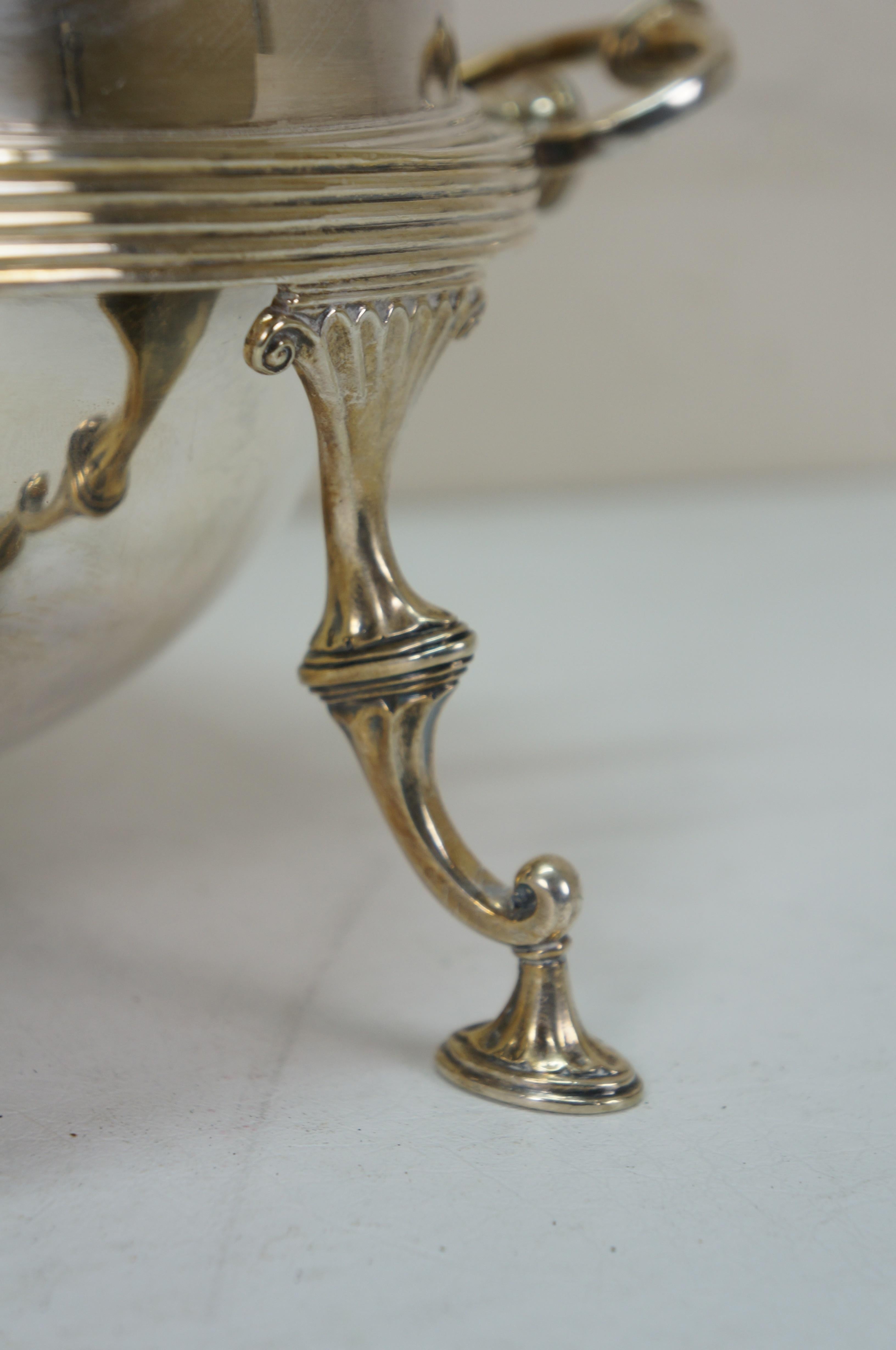 Antique Edwardian Silverplate Revolving Domed Chafing Dish Server Warmer 14