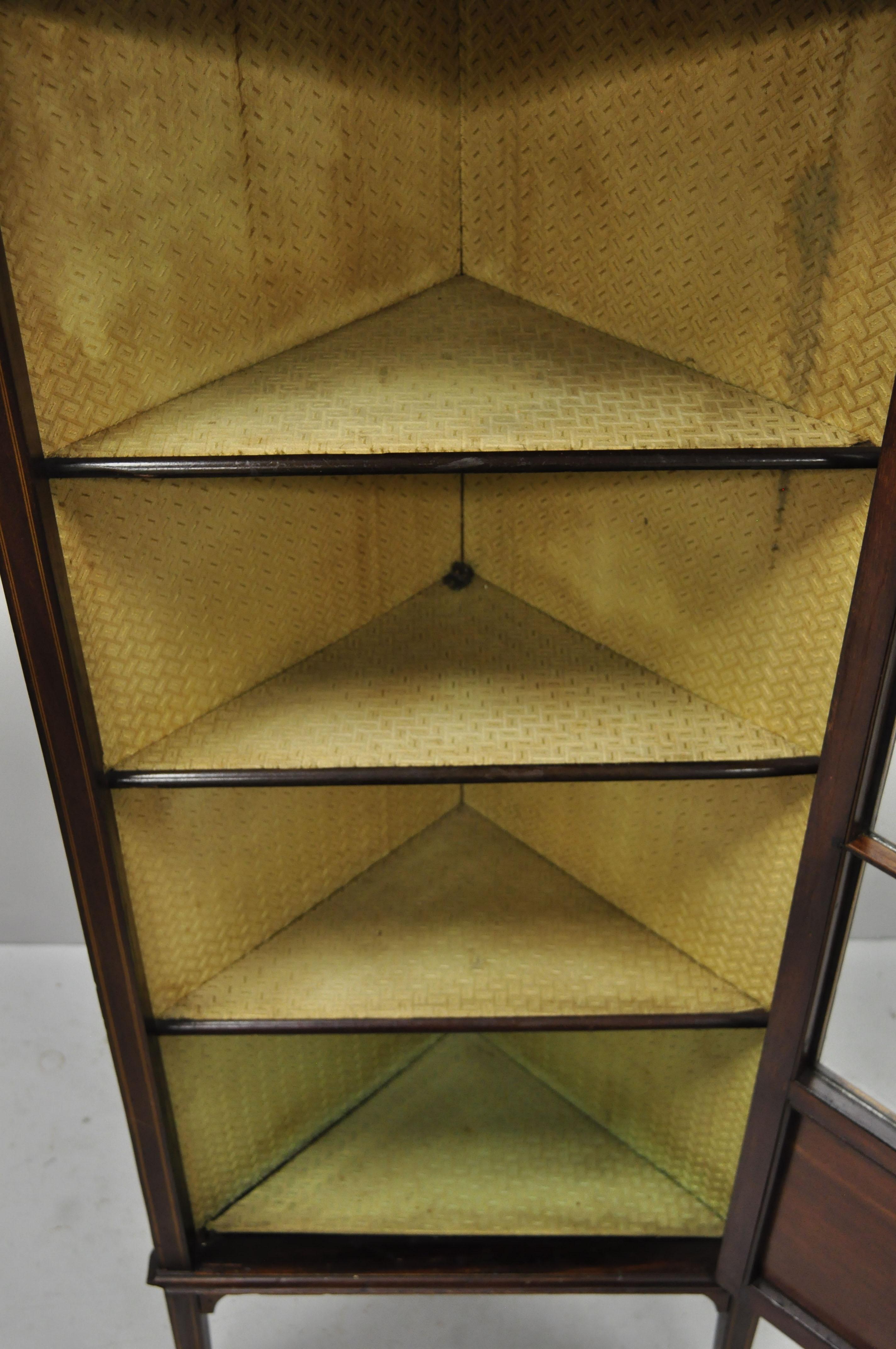 small corner curio cabinet