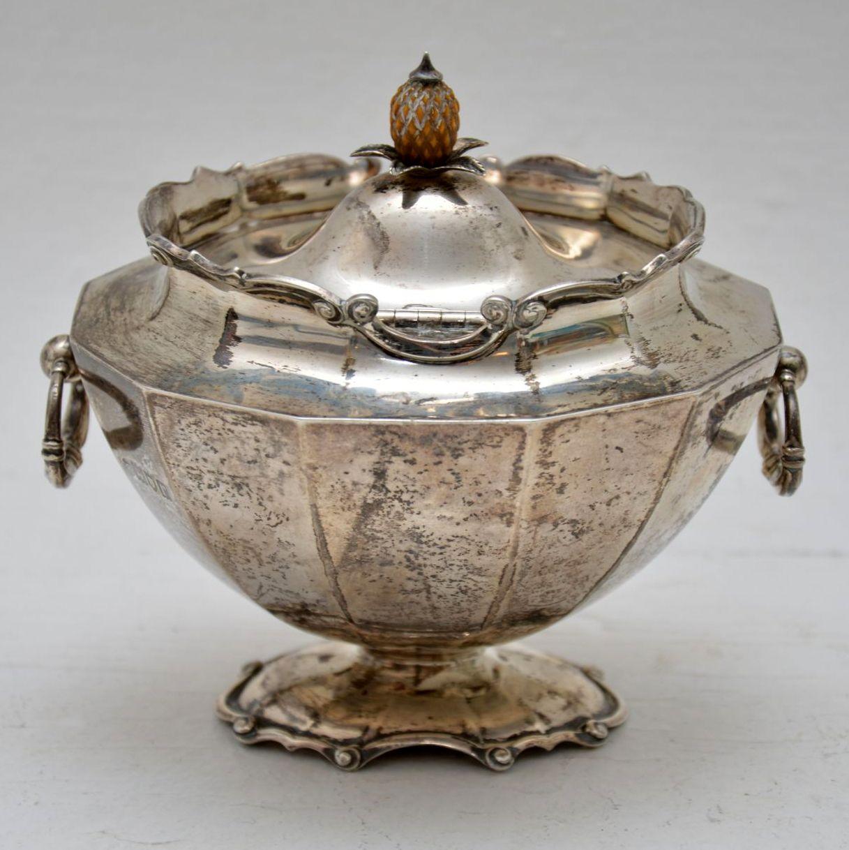 Antique Edwardian Solid Silver Tea Caddy, circa 1912 In Good Condition In London, GB