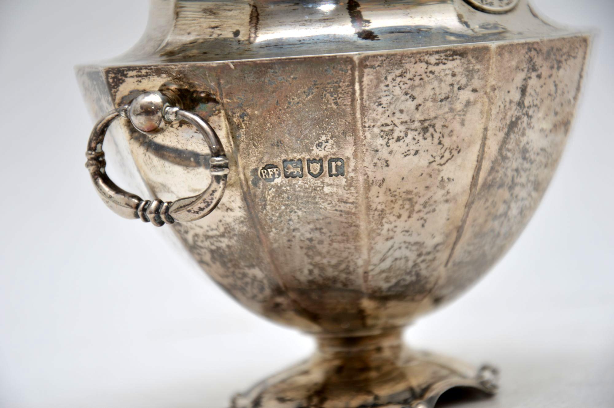 Antique Edwardian Solid Silver Tea Caddy, circa 1912 2